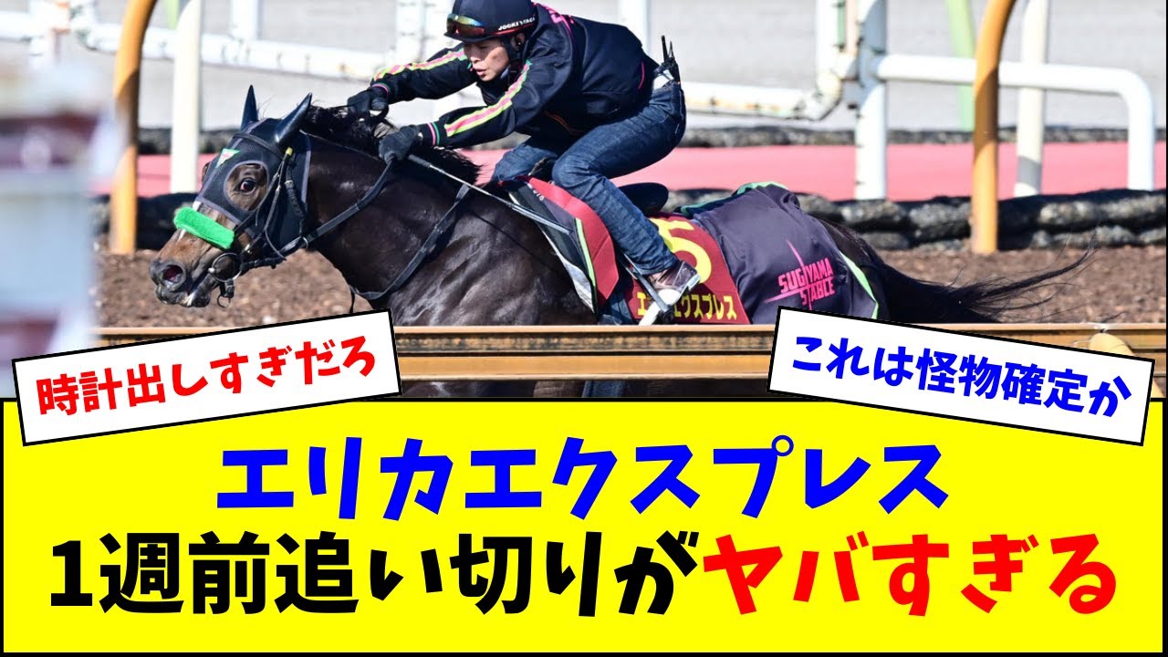 エリカエクスプレス、1週前追い切りがヤバすぎるw w w