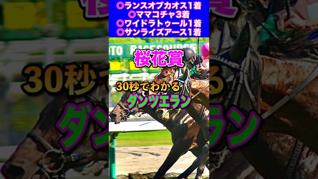 【桜花賞2025】30秒でわかるダンツエラン