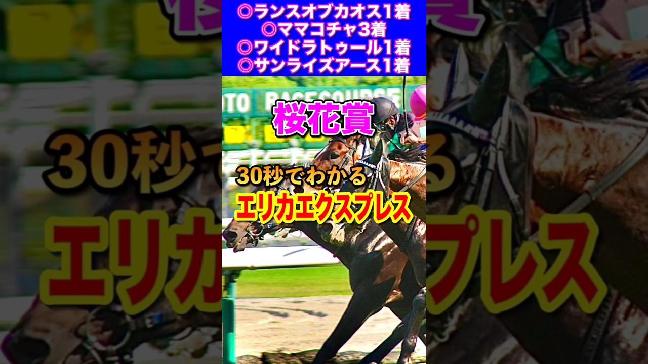 【桜花賞2025】30秒でわかるエリカエクスプレス