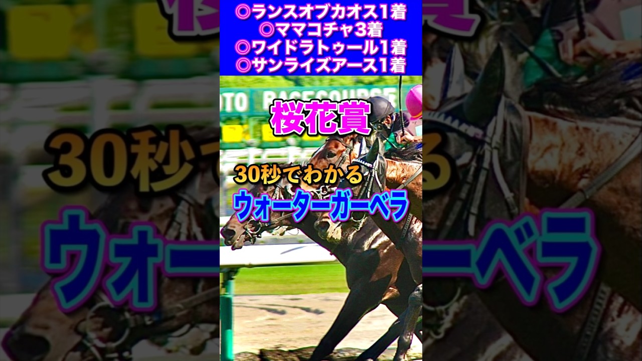 【桜花賞2025】30秒でわかるウォーターガーベラ