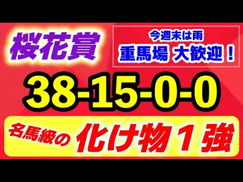 桜花賞2025【名馬級の化け物 登場】週末雨で重馬場 大歓迎の この馬１強！