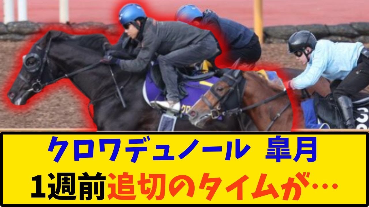 【競馬】「クロワデュノール皐月 1週前追切のタイムがヤバすぎる…」に対する反応【反応集】