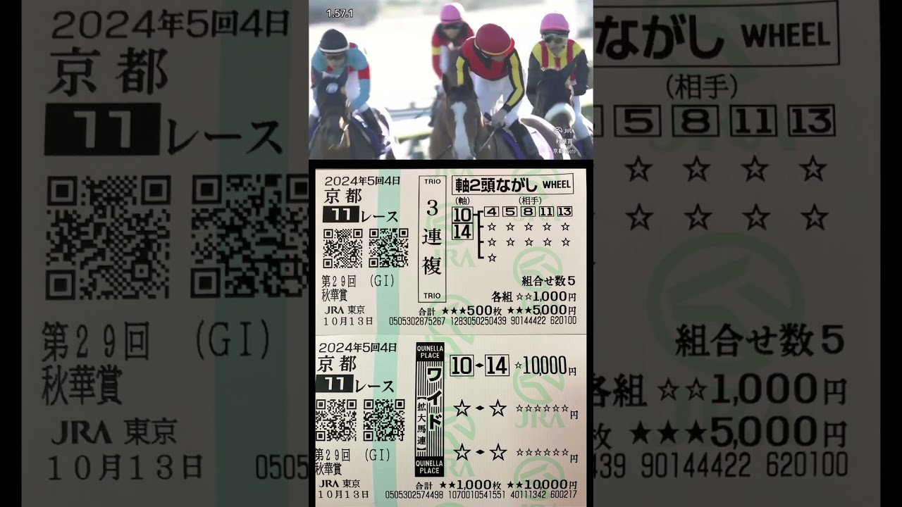 20241013 秋華賞武豊とボンドガールにかけてみた！