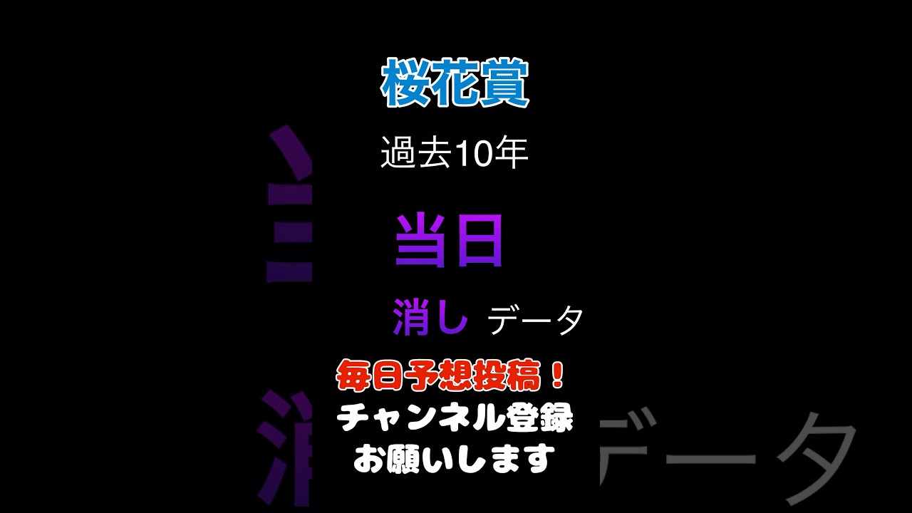 【桜花賞2025】当日人気の消しデータ！#桜花賞 #競馬予想 #馬券
