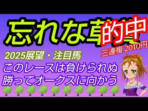 【忘れな草賞2025】展望・注目馬◆勝ってオークスに向かえるか~重馬場であの馬が面白い