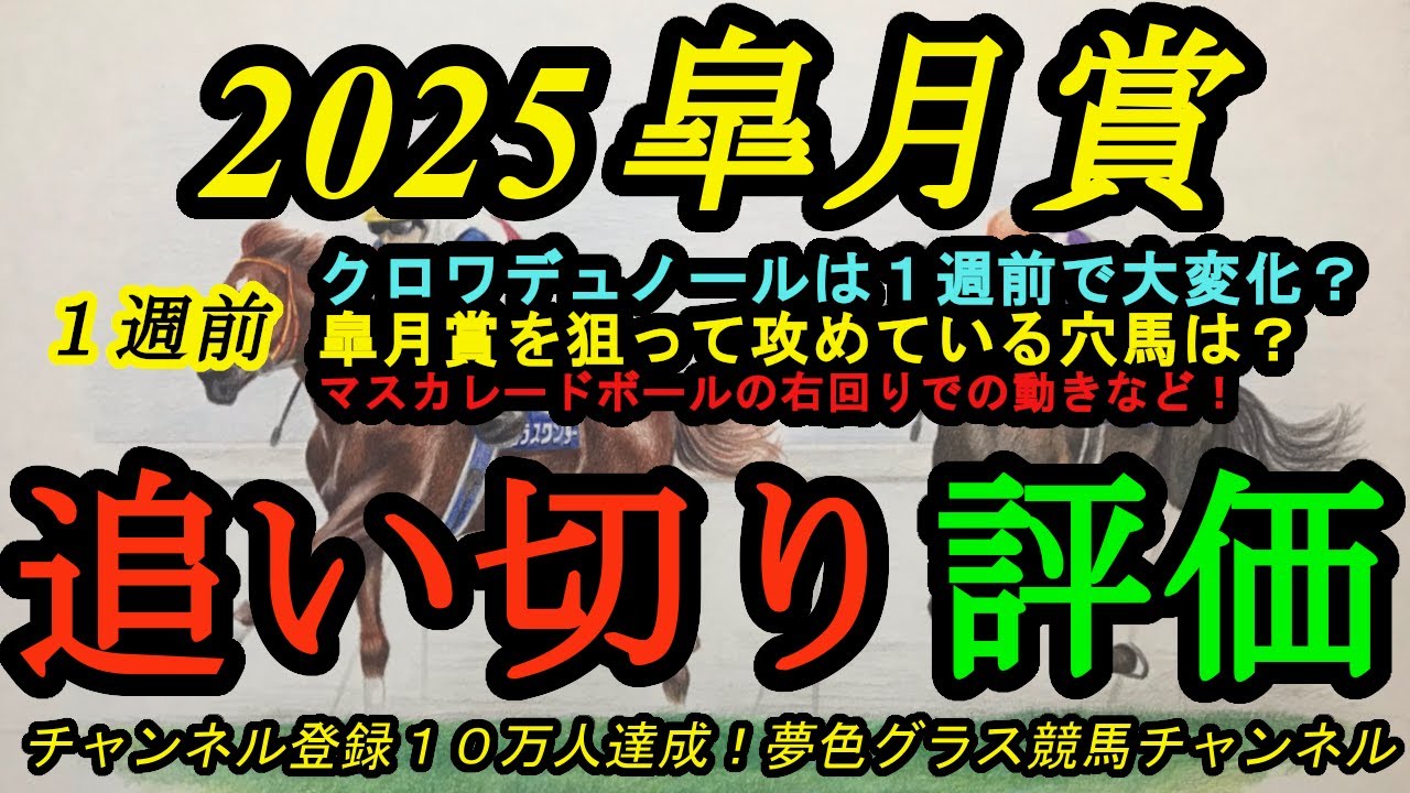 【1週前追い切り評価】2025皐月賞！クロワデュノール登場！1週前追い切りで大変化を遂げた！？皐月賞を狙っている穴馬候補は？マスカレードボールの右回りなど！
