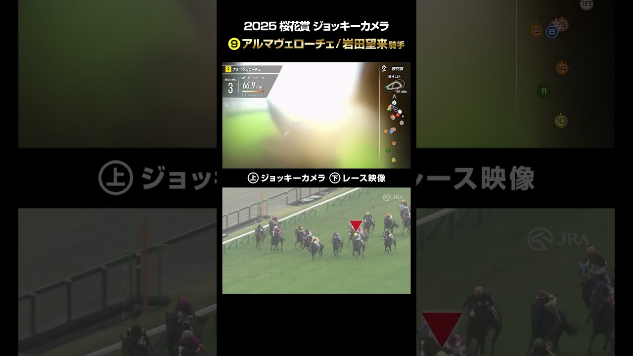 【ジョッキーカメラ×レース映像】2025年桜花賞 アルマヴェローチェ 岩田望来騎手 #shorts ｜JRA公式