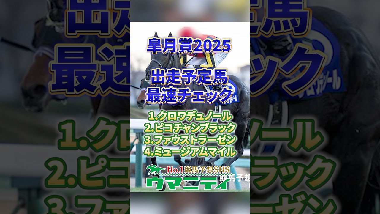 【皐月賞2025】出走予定馬最速チェック！ホープフルS勝ち馬クロワデュノールが登場！ #皐月賞2025 #競馬予想  #shorts
