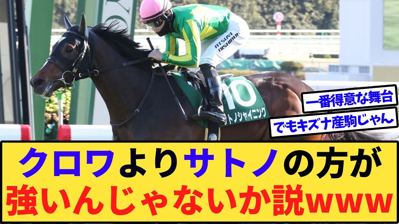 【競馬】クロワデュノールのホープフルSよりサトノシャイニングのきさらぎ賞の方が強くない？