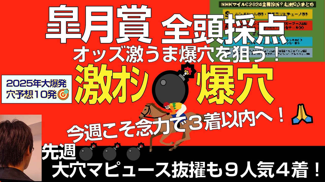 皐月賞2025激オシ爆穴！「先週大穴マピュース激走も４着…今週こそ念力で３着以内へ！オッズ激うま爆穴狙う」