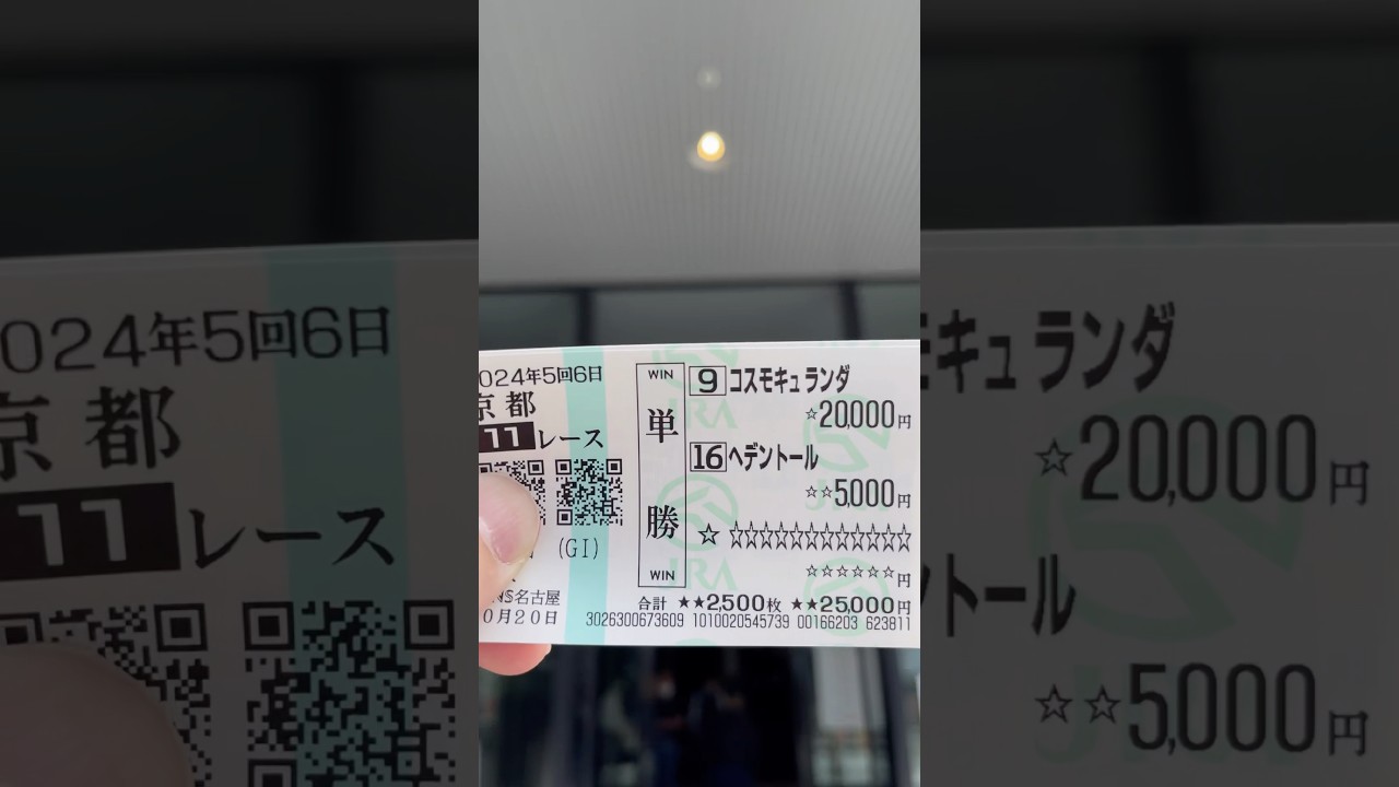 1年ぶりにデムーロ馬券買ってみた！#競馬#菊花賞#money
