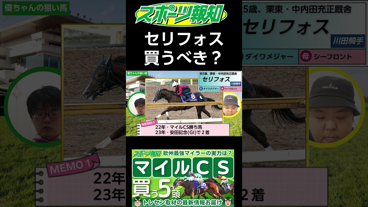 セリフォスを買うべき理由【マイルチャンピオンシップ2024】勝つのはブレイディヴェーグ？ナミュール？武豊はオオバンブルマイ騎乗