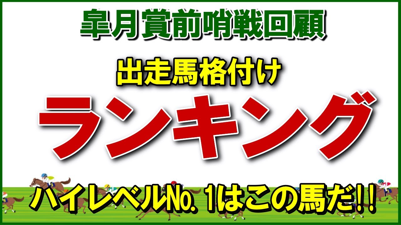 2025年皐月賞出走馬の格付けランキング：前哨戦の内容、対戦成績からの分析
