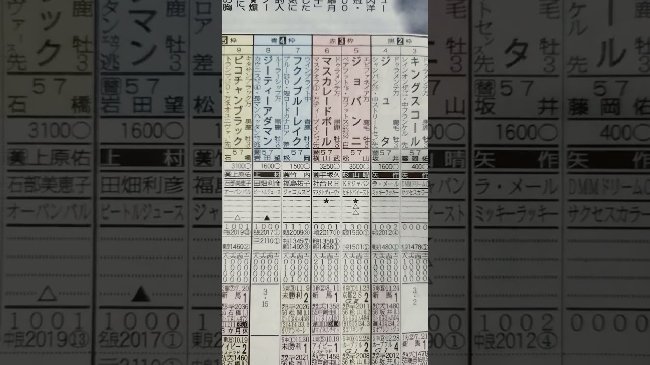 競馬予想（皐月賞）