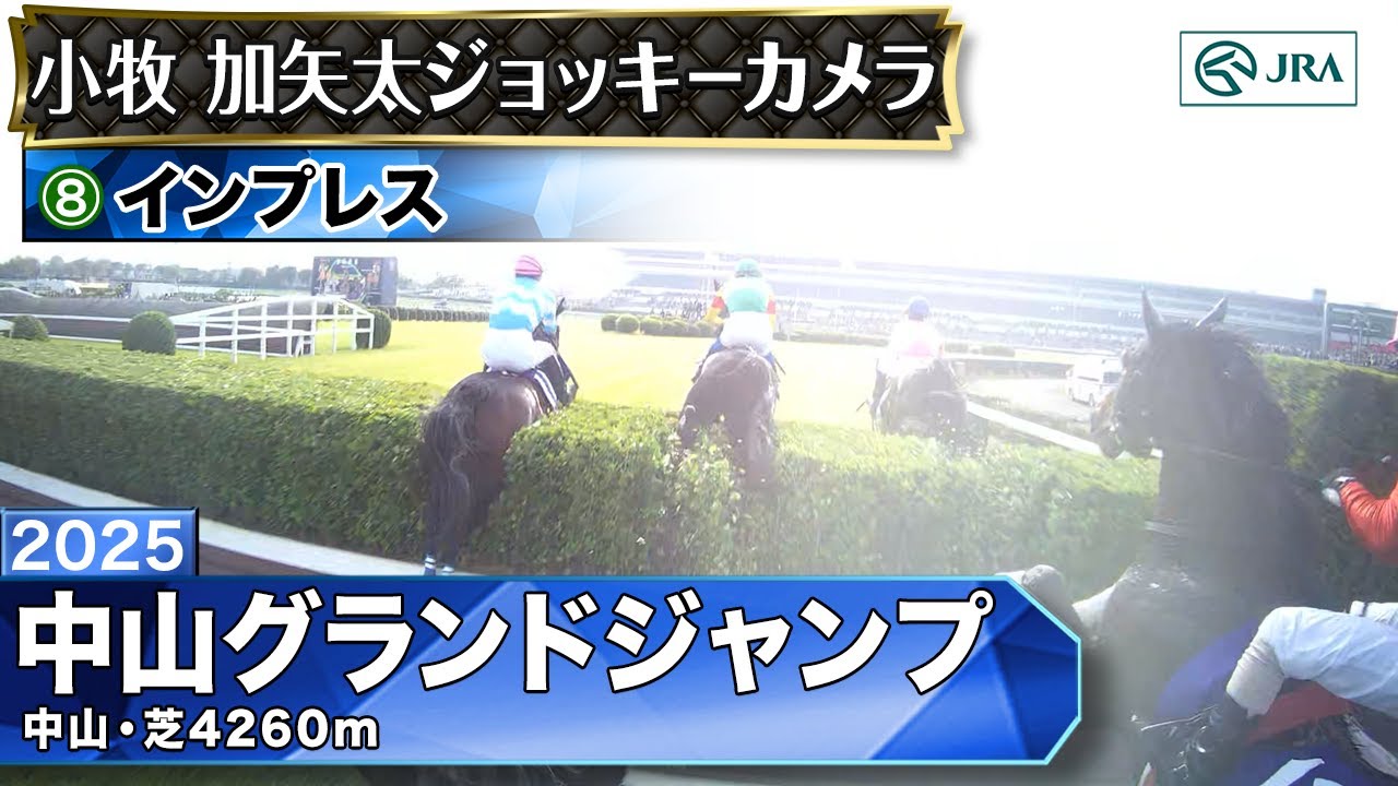 【ジョッキーカメラ】インプレス騎乗の小牧加矢太騎手ジョッキーカメラ映像｜2025年中山グランドジャンプ｜JRA公式
