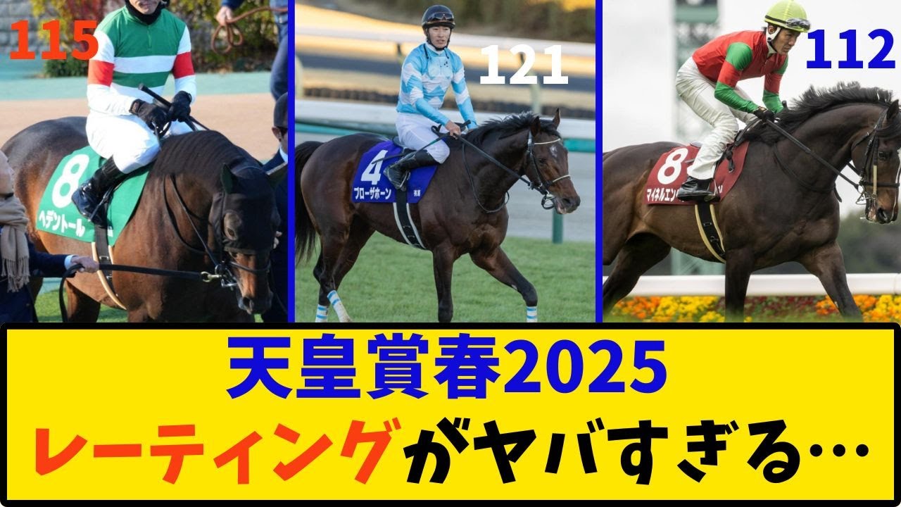 【競馬】「天皇賞春2025 レーティングがヤバすぎる…」に対する反応【反応集】