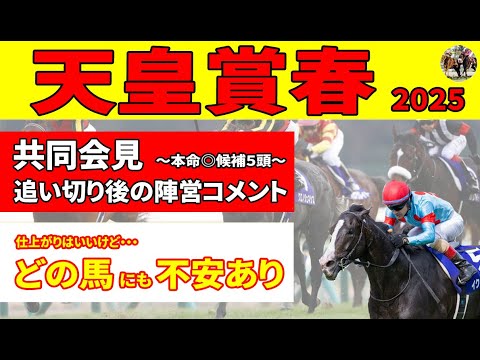 【天皇賞春2025】＜共同会見＆追い切り後のコメント＞調子の良さをアピールするがどの陣営にも不安材料が・・・。その中でも中心に推したいS評価２頭！