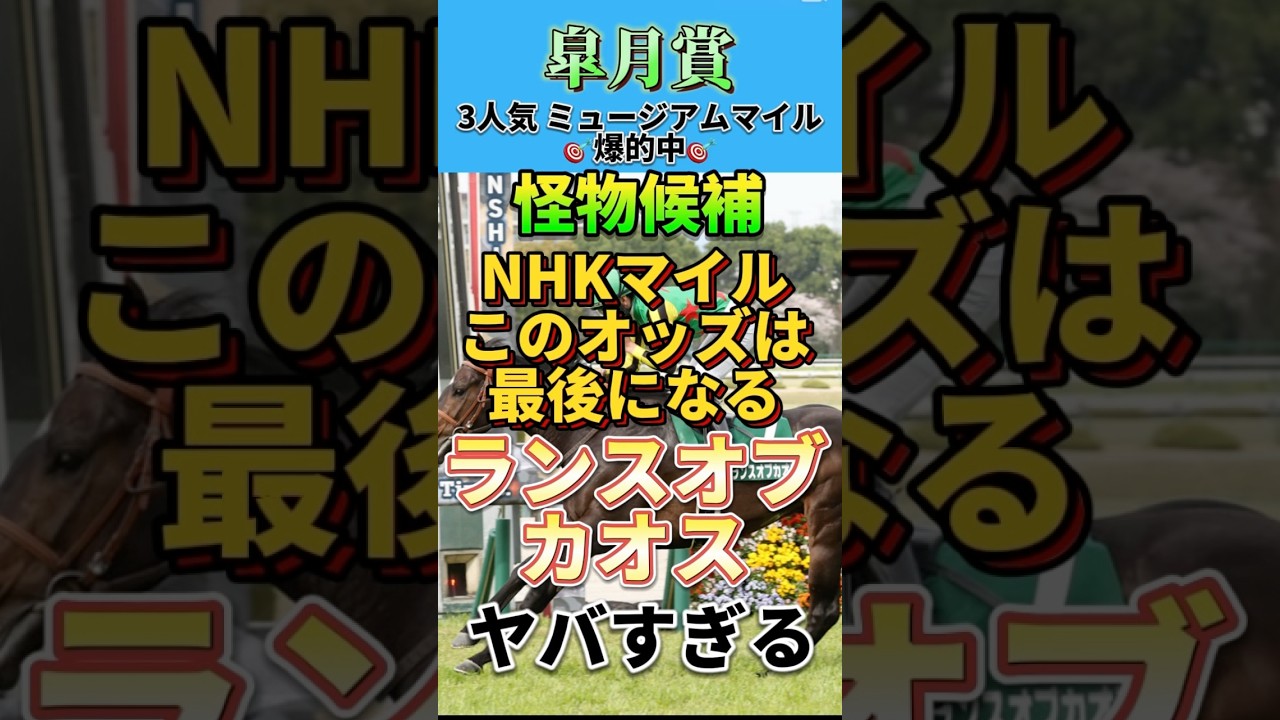 【NHKマイル2025】大注目のこの馬調べたら結構強い‼️ランスオブカオスがオッズ的にも狙い目か🔥#nhkマイルc #NHKマイル2025 #nhkマイルカップ