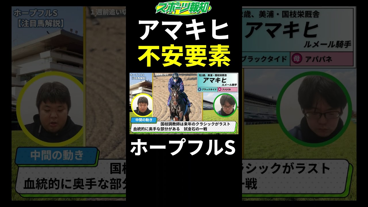 【ホープフルステークス2024】話題の２歳馬、不安要素は？母は三冠牝馬アパパネ！アマキヒを解説