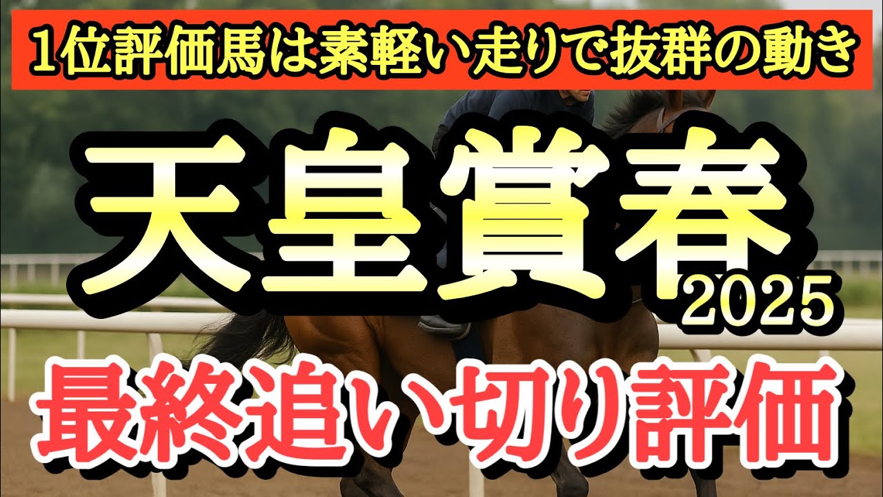 【天皇賞春2025】最終追い切り評価！個人的追い切り1位は走りが素軽く自ら加速して良い伸びを見せたあの馬！