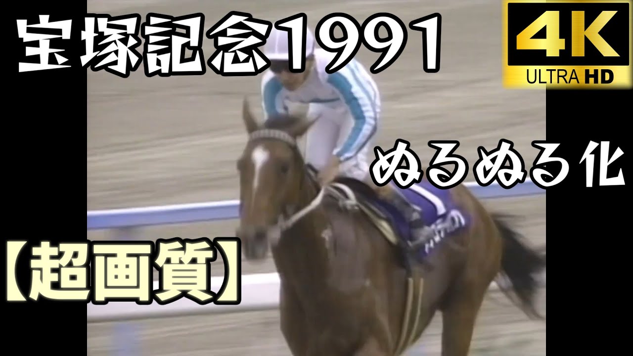 メジロライアン  宝塚記念 1991 ぬるぬる化で見よう conv to 60fps