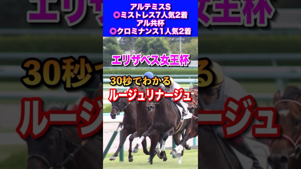 【エリザベス女王杯2024】30秒でわかるルージュリナージュ