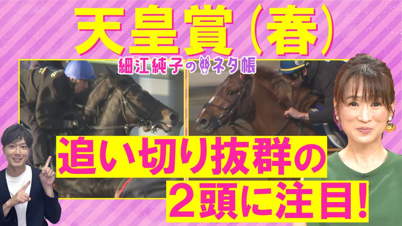 「頭で買いたい！」ヘデントール、サンライズアース、ジャスティンパレス・・・天皇賞(春)ＧⅠを元ジョッキーの細江純子さんが徹底解説！＜細江純子のネタ帳＞