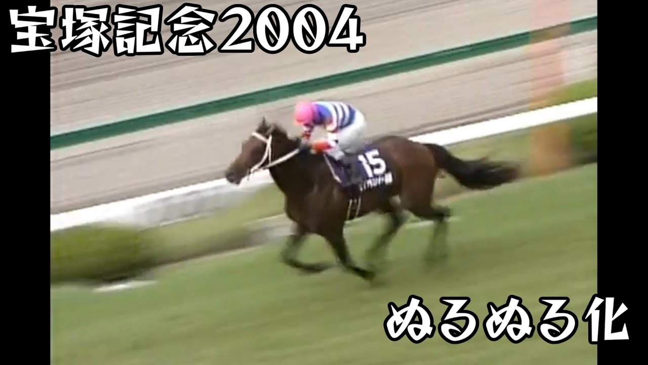 タップダンスシチー  宝塚記念 2004 ぬるぬる化で見よう conv to 60fps