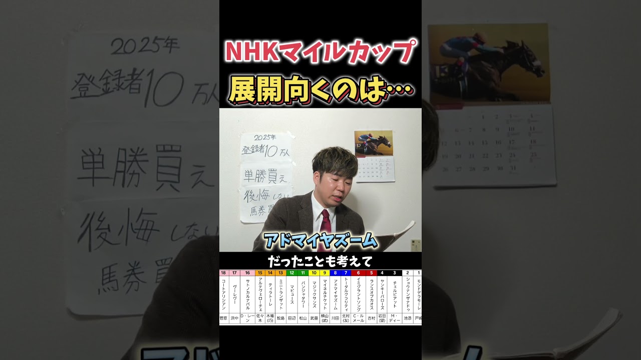 【NHKマイルカップ予想】NHKマイルカップで1番展開が向く馬…#競馬#競馬予想#NHKマイルカップ#NHKマイルカップ予想#アドマイヤズーム