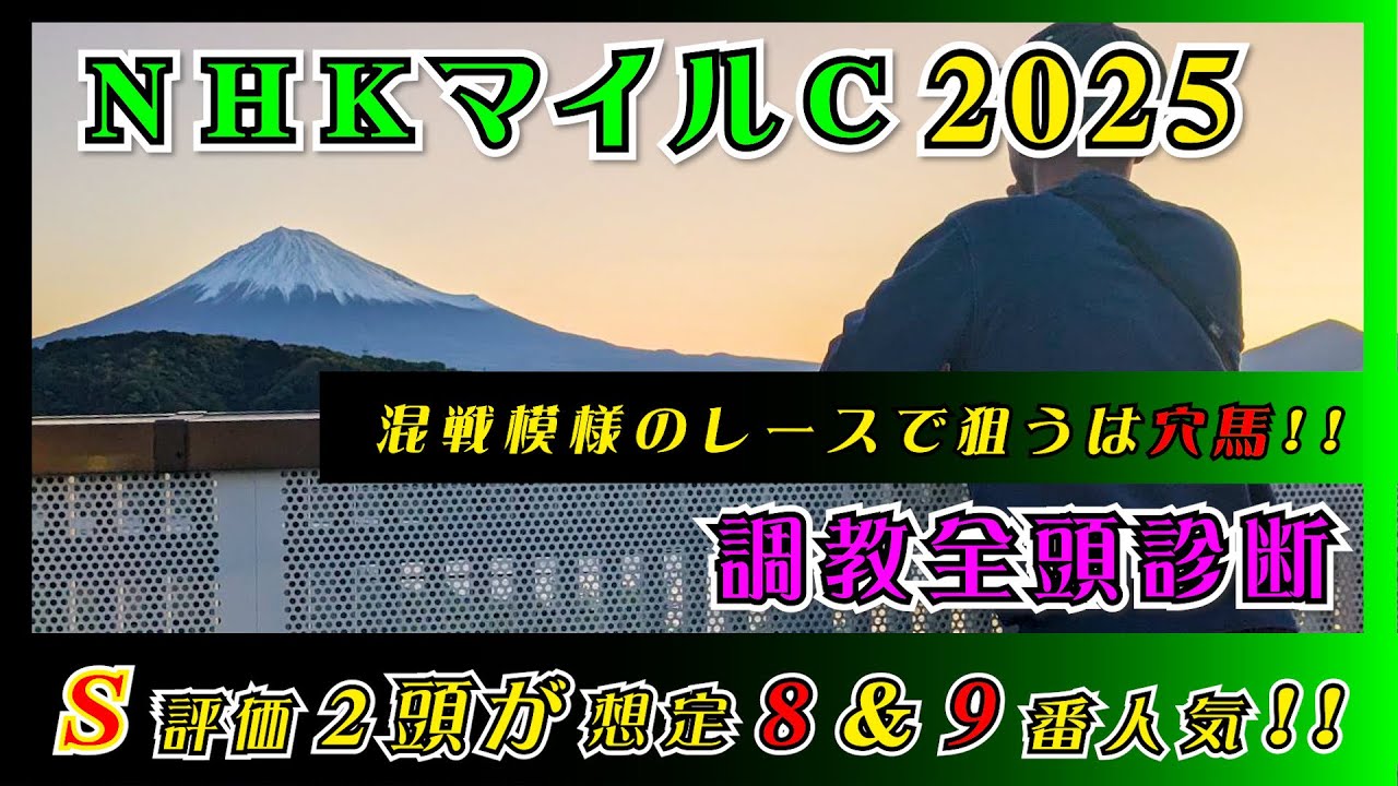 【NHKマイルカップ2025】今回のＳ評価2頭は穴馬２頭!!【調教全頭診断】
