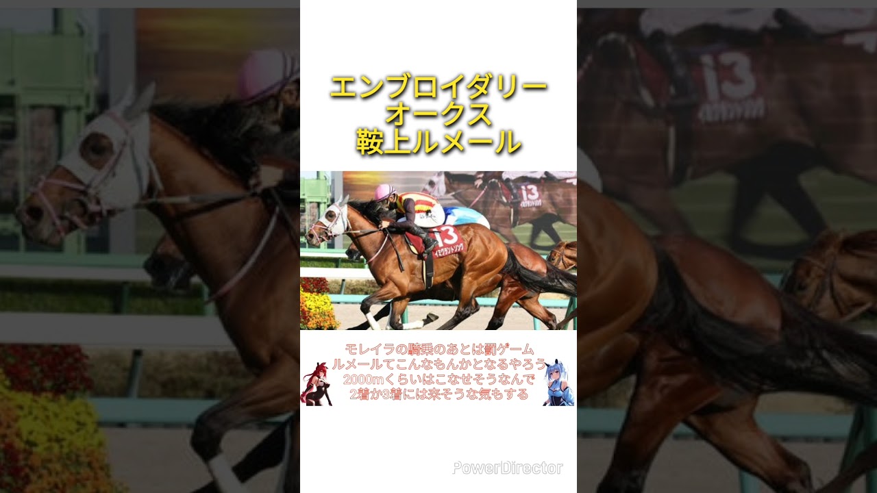 桜花賞馬エンブロイダリーがオークスは鞍上ルメールで決定　#競馬