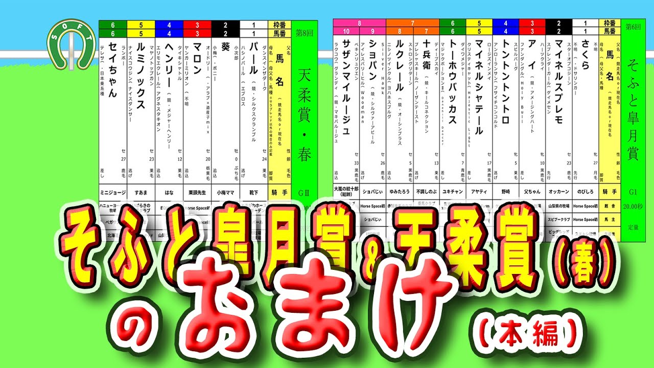 【ゆるっと余韻を楽しもう】第6回＜そふと皐月賞＞＆第8回＜天柔賞（春）＞おまけ（本編）🐴～応援の気持ちは、「スパチャ」「ばけん」で届けてね✨～（2025/4/13）
