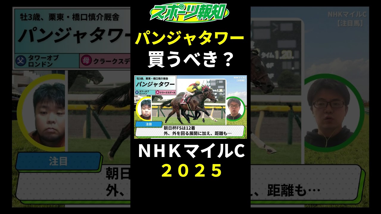 【NHKマイルカップ2025】パンジャタワーは買うべき？戦歴、距離適性など解説