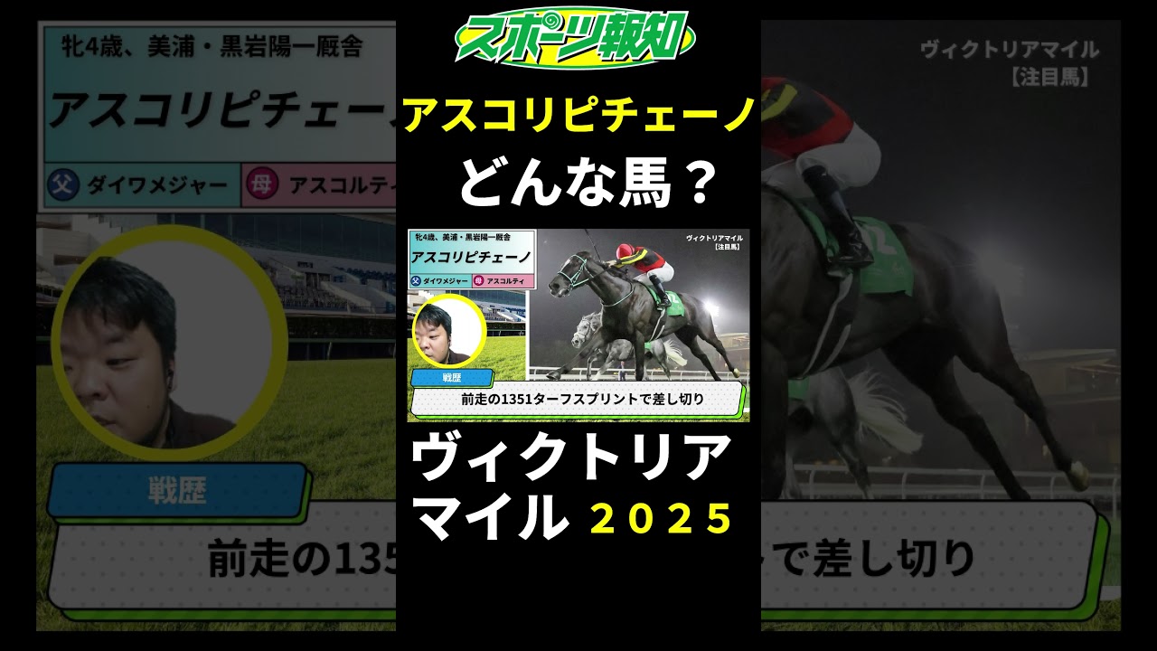【ヴィクトリアマイル2025】アスコリピチェーノはどんな馬？戦歴、特長を解説