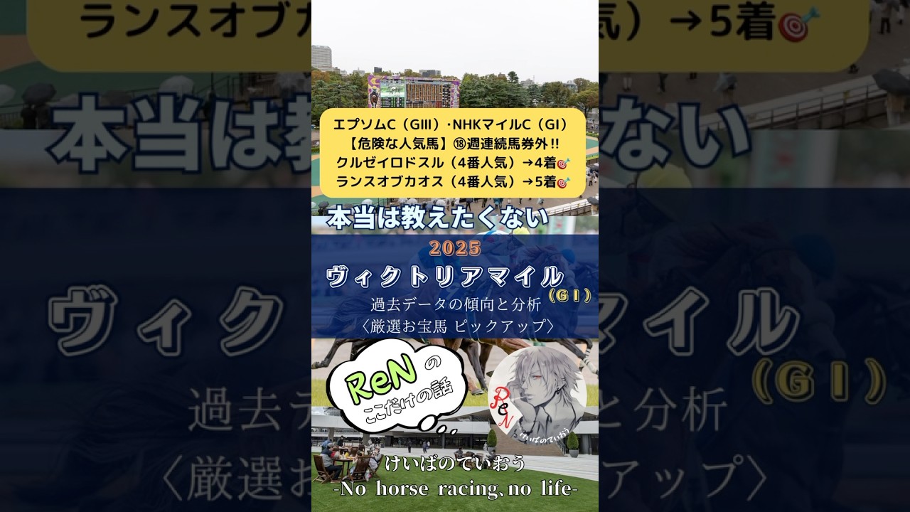 【ヴィクトリアマイル2025】昨年は14番人気テンハッピーローズが戴冠‼︎波乱傾向が多い古馬牝馬 春の女王決定戦‼︎ #推奨馬 #競馬予想 #ヴィクトリアマイル #g1