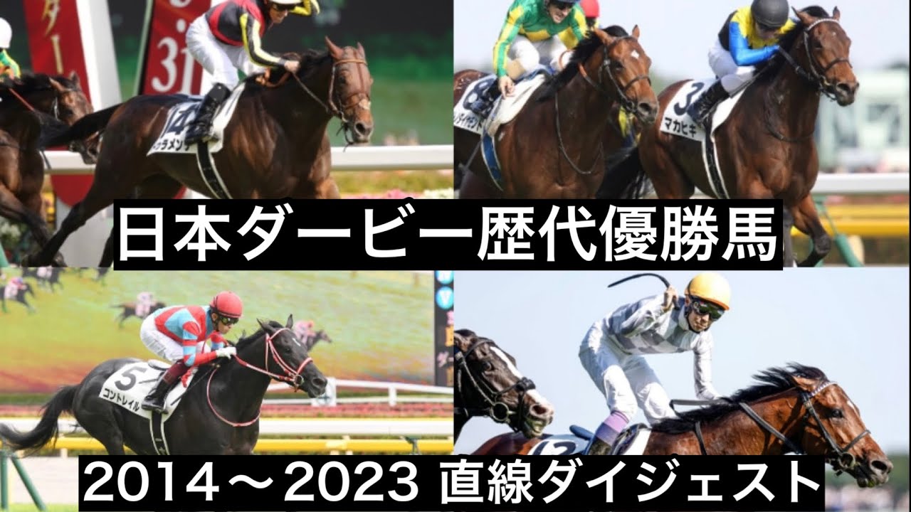 【日本ダービー】過去10年歴代優勝馬（2014〜2023）直線ダイジェスト