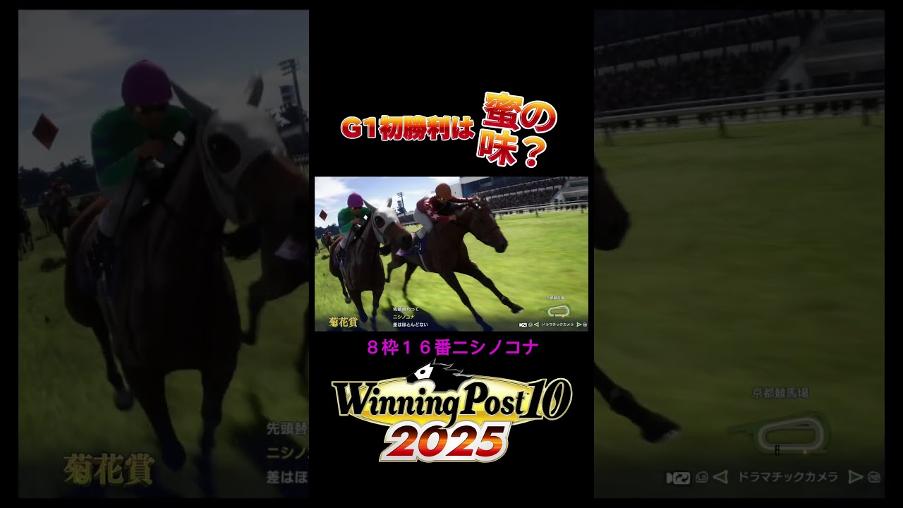 菊花賞：ニシノコナ#ウイニングポスト10 2025#サラブレッド＃競馬＃桜花賞＃馬券＃馬主＃生産者＃初プレイ＃steam版＃粉もん＃G1＃重賞＃NHKマイルカップ#勝利の女神
