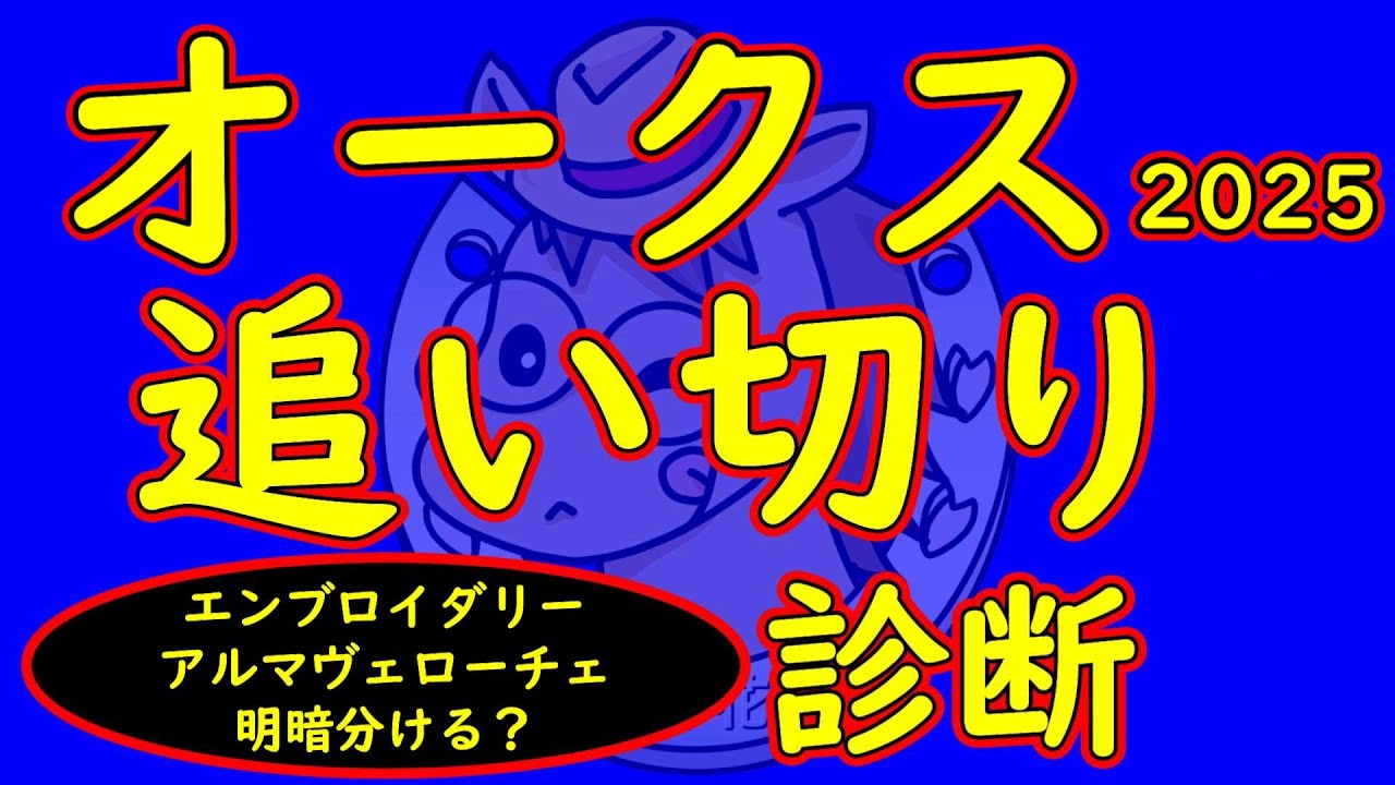 オークス2025追い切り診断！エンブロイダリーとアルマヴェローチェに少し明暗分かれたか？買い人気と見られる馬にも状態面の良い馬が多く面白い一戦となりそうだ！