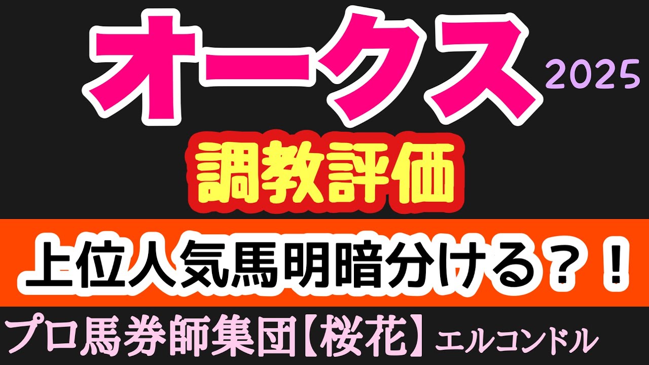 エルコンドル氏のオークス2025調教評価！！牝馬三冠レース二戦目は３歳牝馬には過酷な距離！距離と雨馬場こなせる馬いるか！