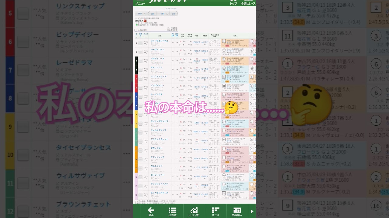 2025優駿牝馬オークス予想