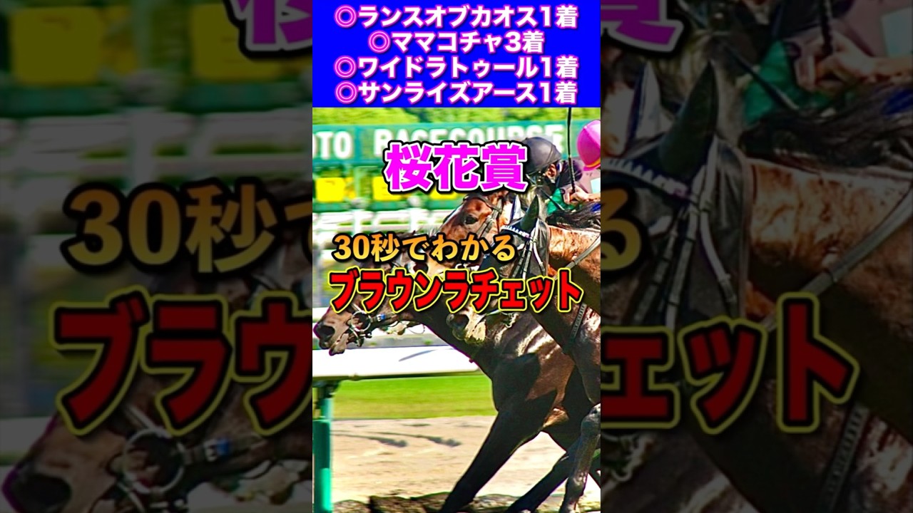 【桜花賞2025】30秒でわかるブラウンラチェット
