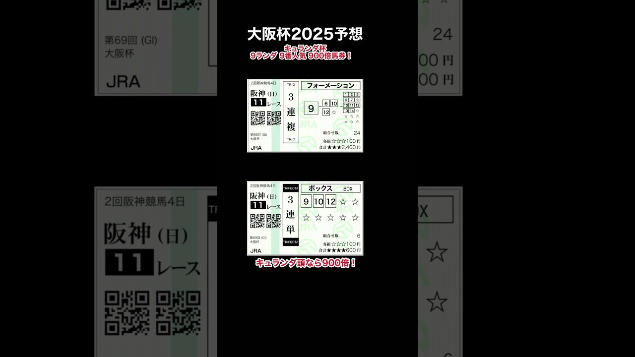 【大阪杯2025予想】馬券！買い目！