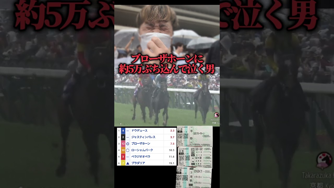 【脳汁超えて感動】ブローザホーンに約5万ぶち込んだ結果感動しました#shots#競馬#宝塚記念#ブローザホーン