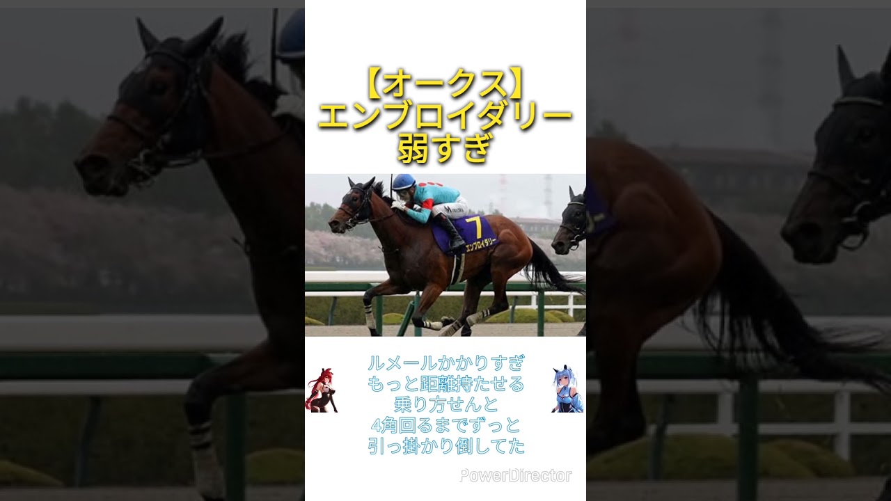【オークス2025】エンブロイダリー弱すぎ　#競馬
