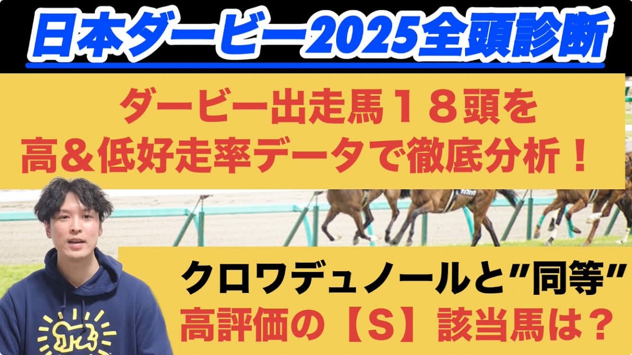 【日本ダービー2025全頭診断】ミュージアムマイルを差し置きクロワデュノールと“同等”S評価馬は？東京優駿競走の出走馬を分析！