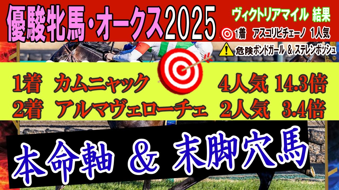 【競馬予想】⚜️優駿牝馬・オークス2025⚜️桜花賞組じゃない妙味馬はコイツだ‼