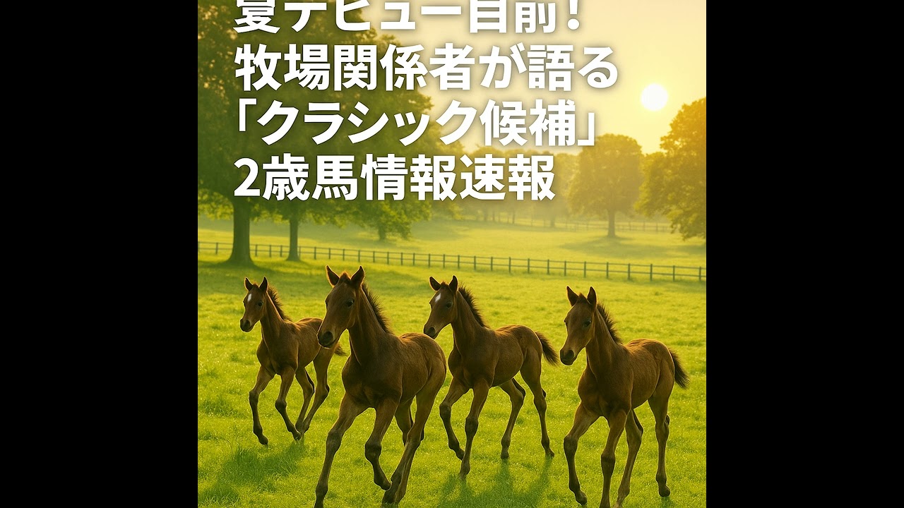 【POG2025】グリーンチャンネル紹介馬：夏デビュー目前！牧場関係者が語る「クラシック候補」2歳馬情報速報