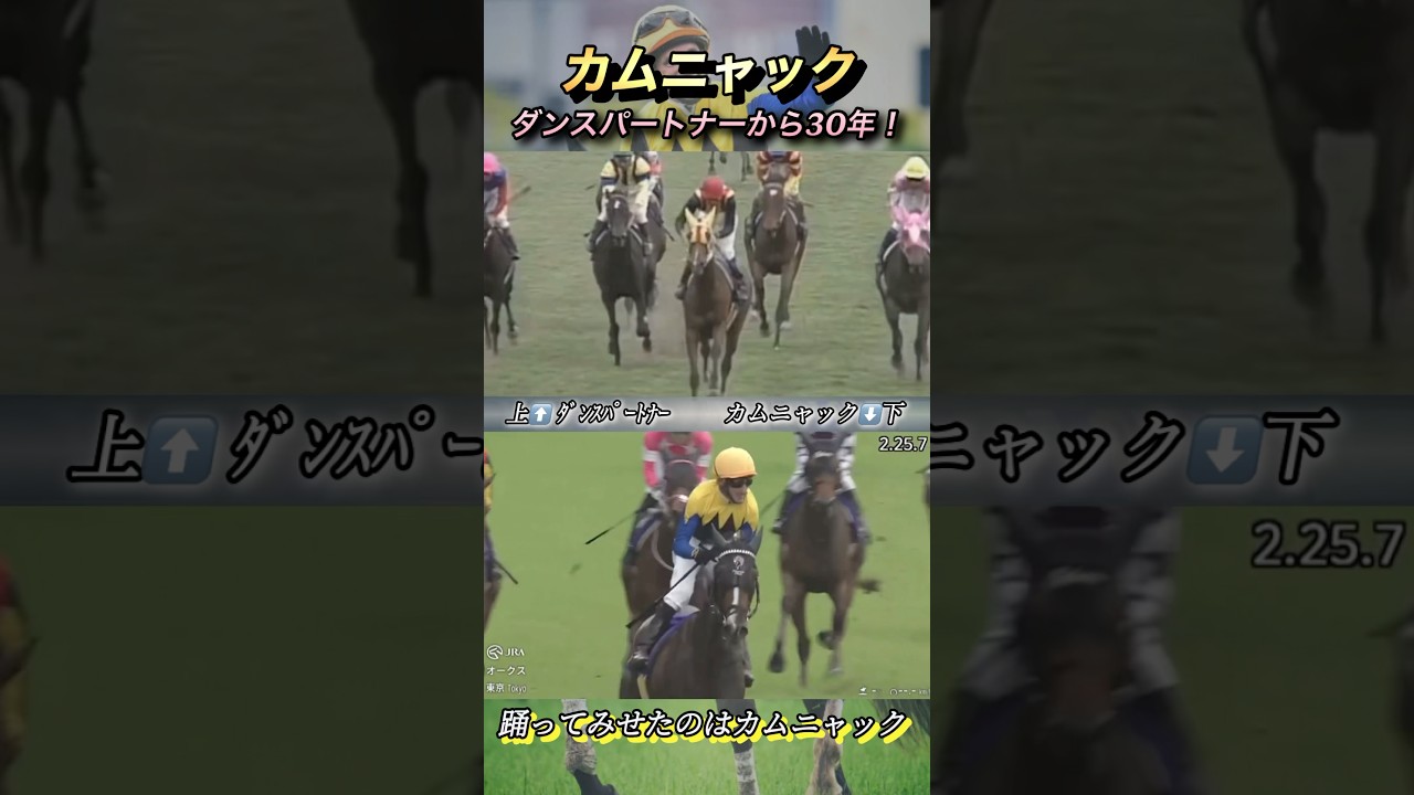 【名実況】ダンスパートナーから30年！踊ってみせたカムニャックと比較してみた　#競馬  #カムニャック  #ダンスパートナー  #shorts