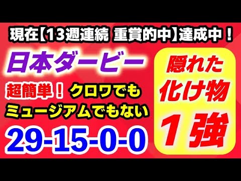 日本ダービー2025【隠れた怪物】皐月賞で一番強い競馬をした この馬で断然１強！