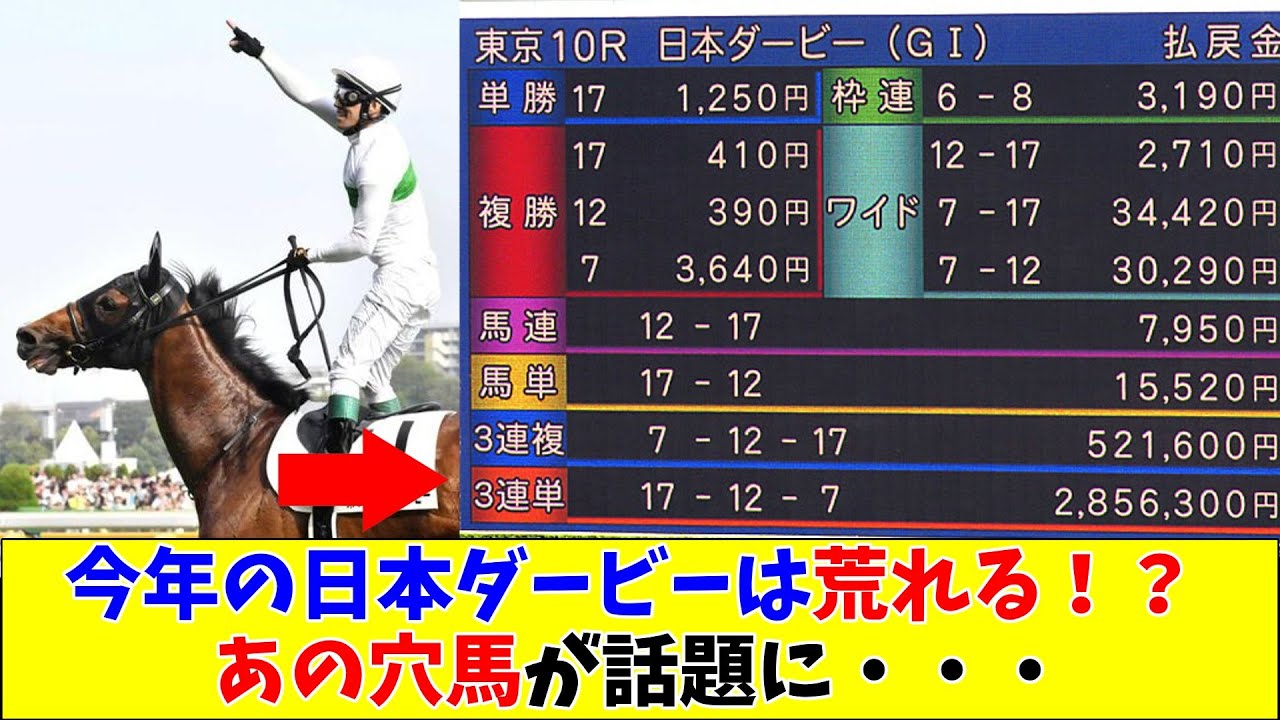 【競馬予想】今年の日本ダービーは荒れる！？ あの穴馬が話題に・・・最新